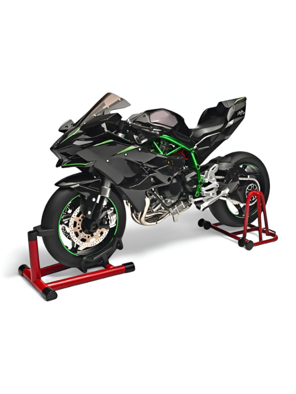 XLG 1/6 Scale Kawasaki Ninja H2R Diecast Motorcycle Model with Display Stand | Premium Collector's Die-Cast Bike (Black/Green) TV5905