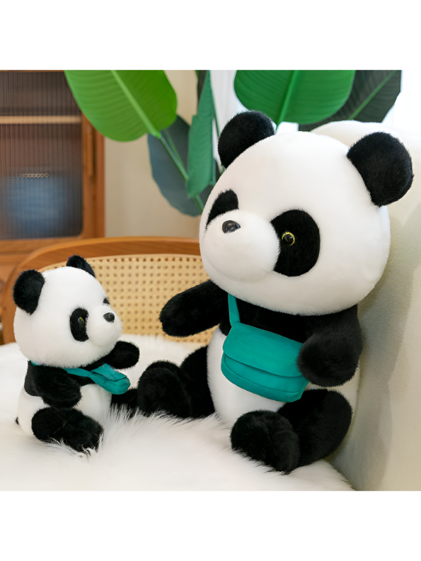 Cute Panda Plush Toy with Bag - 8-Inch Soft Toy Stuffed Animal for Kids & Adults LMI11083