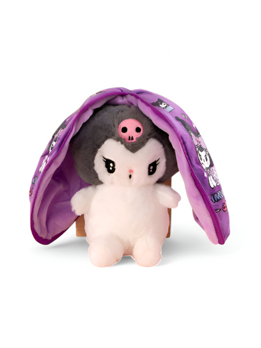 Kawaii Kuromi Bunny Plush - Purple Stuffed Soft Plush Toy with Skull For Kids LMI15153