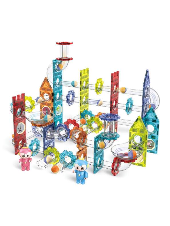Magic Magnetic Blocks Marble Run Building Block Set - 113 PCS STEM Fun Track LEGO Set - Educational Science Toy TV708