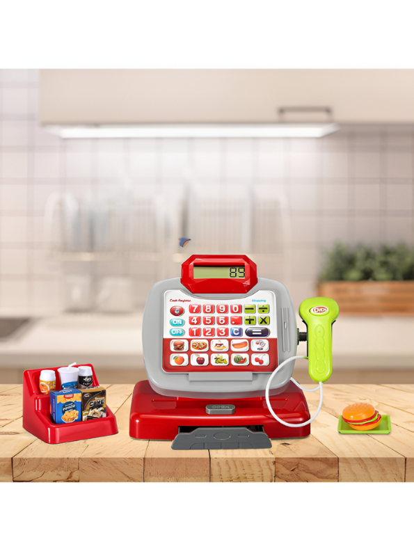 Kids Supermarket Intelligent Store Playset | Toy Cash Register with Working Scanner & Groceries LMI15602