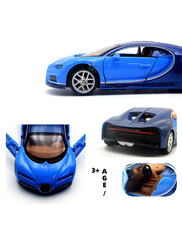 Ultimate Bugatti Chiron Toy Car Gift Set - 3-Pack 1:36 Scale Alloy Models | Durable Diecast Cars for 3+ Year Olds TV5811