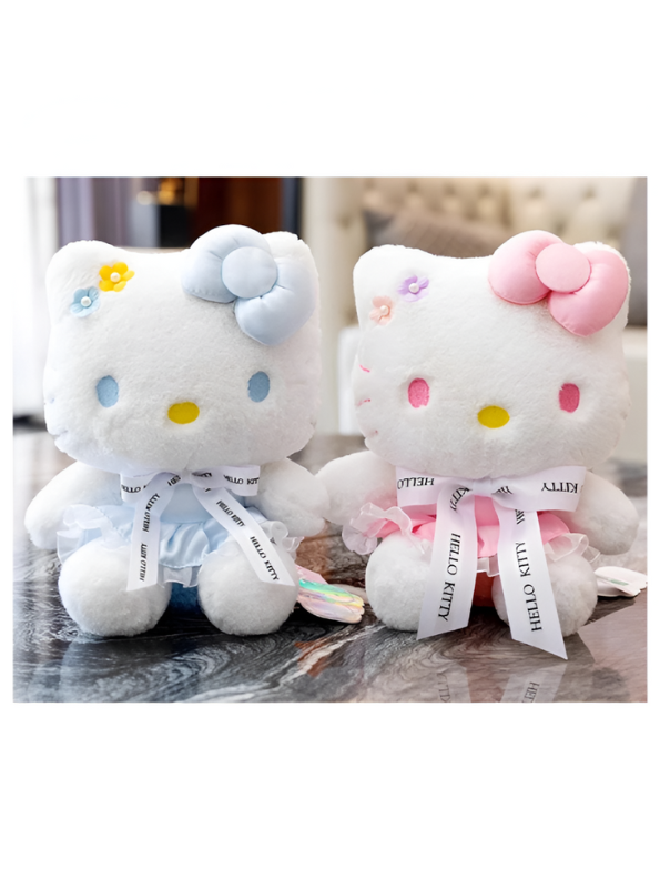 Hello Kitty Plush Toy 10 Inch – Cute Soft Doll with Blue Dress & Bow LMI15433.