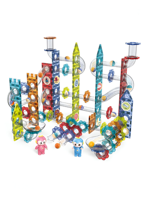 Magic Magnetic Blocks Marble Run Building Block Set - 113 PCS STEM Fun Track LEGO Set - Educational Science Toy TV708