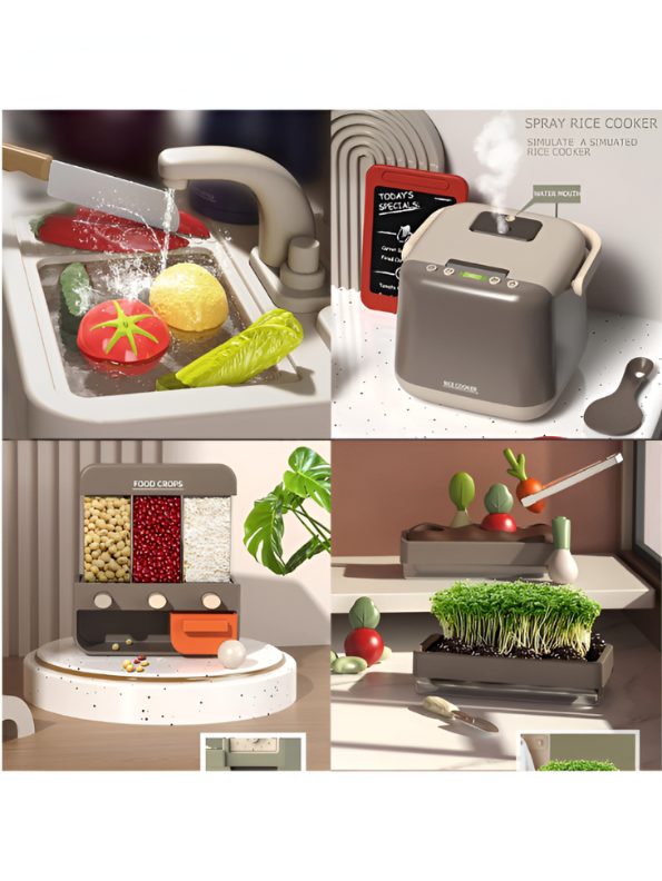 88-Piece Modern Kids Kitchen Playset for Toddlers 3+ | Interactive Pretend Chef Role Play Toy NX15193