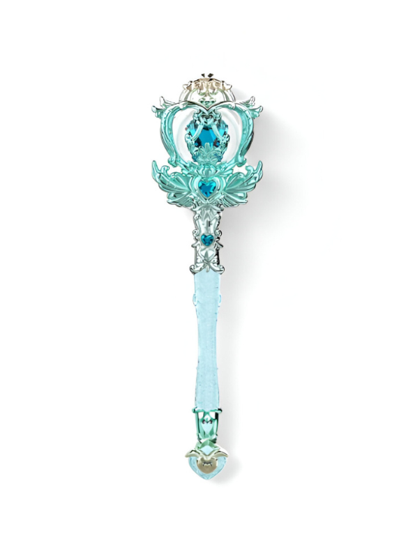 Magical Light-Up Princess Wand Toy - Green Fairy Scepter with Crown Design NX15713