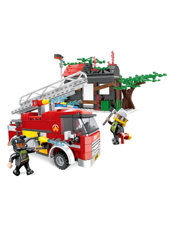 “411-Piece Fire Rescue Building Set – LEGO-Compatible Fun with Vehicles & Mini Figures for Ages 6+” TV1028