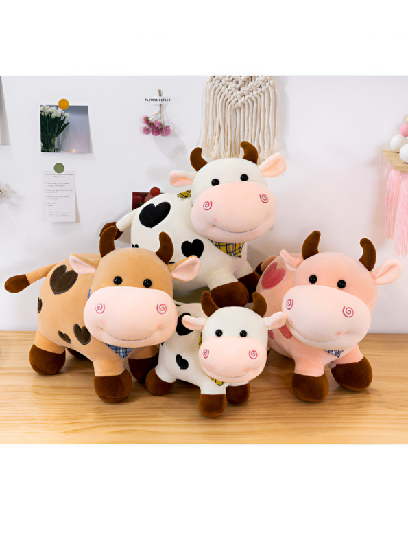 8-inch Spotted Cow Plush Toy | Adorable & Huggable Stuffed Animal Soft Plush Toy LMI11373