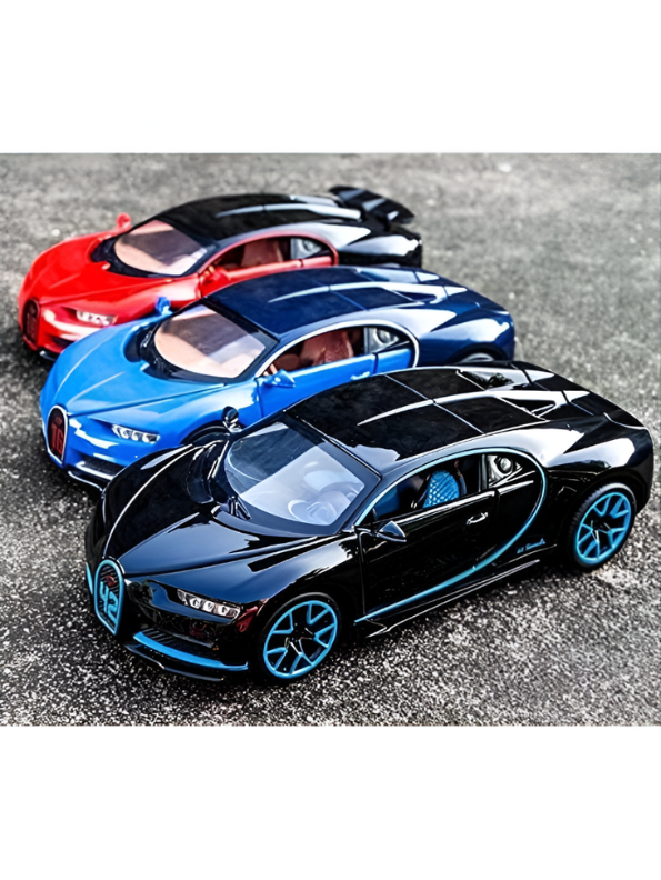 Ultimate Bugatti Chiron Toy Car Gift Set - 3-Pack 1:36 Scale Alloy Models | Durable Diecast Cars for 3+ Year Olds TV5811