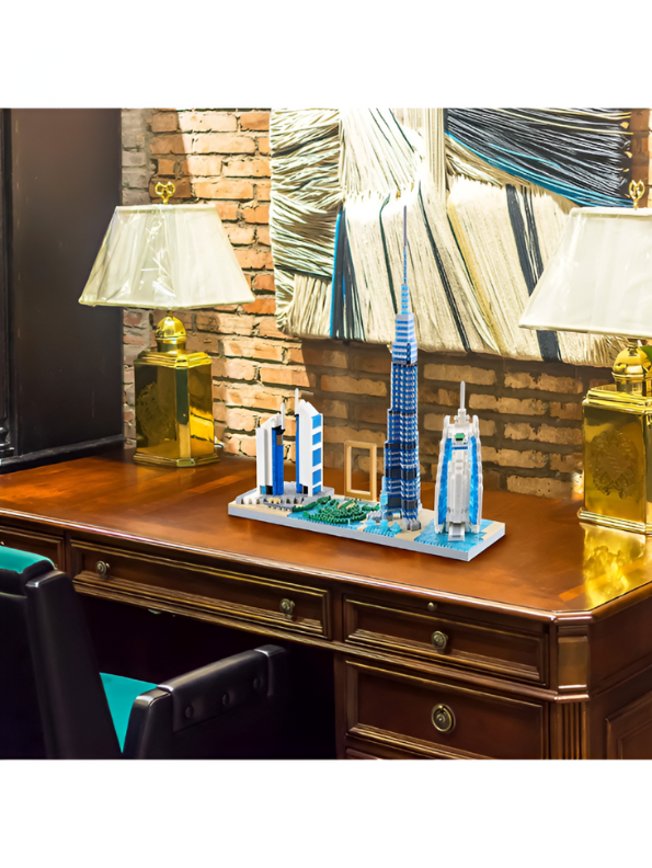 Dubai Skyline Architecture Micro Building Blocks – 2,545 Pieces Cityscape Model Toy (LEGO-Compatible) TV5884
