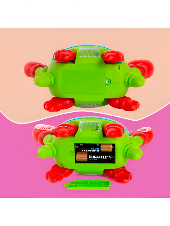 Musical Light-Up Crawling Crab Toy for Babies | Interactive Tummy Time & Developmental Toy – LMI14940