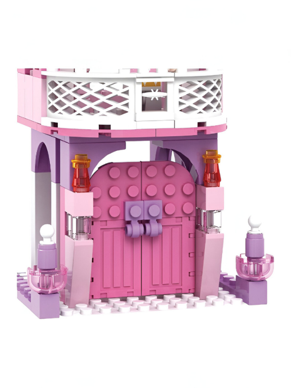 Pink Princess Tower and Horse Building Block Set - 167+ PCS COGO Girl LEGO Set - Castle Playset for Kids Ages 6+ TV5635