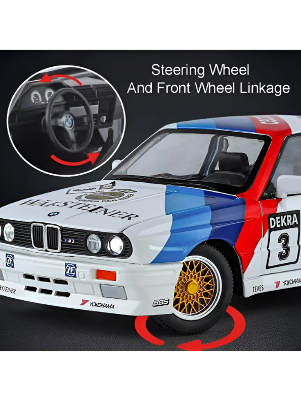 BMW E30 M3 DTM Race Car Diecast Model | Warsteiner Livery 1:24 Scale | Classic Touring Car Collectible LMI15794