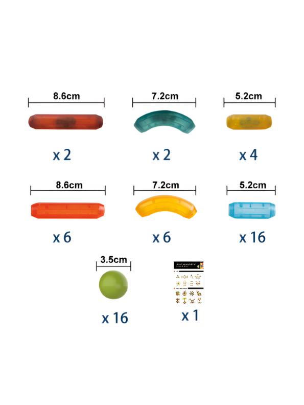 Light Magnetic Sticks Blocks Building Block Set - 52 PCS STEM Learning & Play LEGO Set - Glowing Educational Toy for Kids TV2121