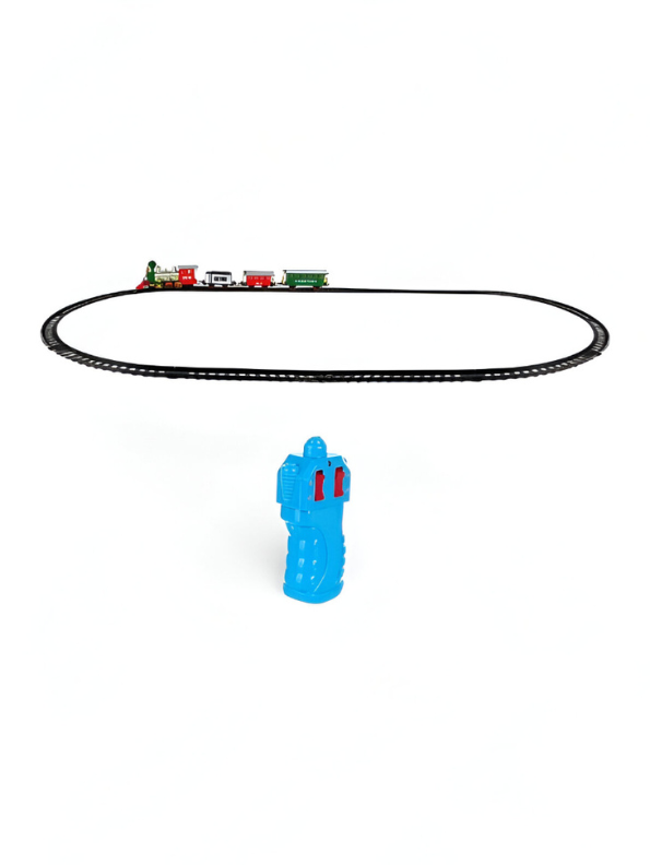 Classic Electric RC Train Set for Kids | 17 PCS Battery Operated Railway with Remote Control LMI13472