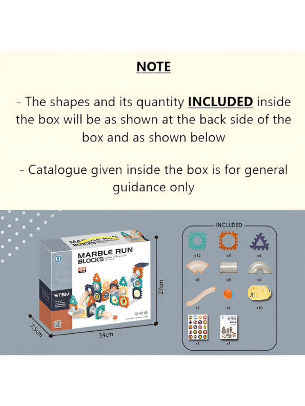 Marble Run Blocks Track Building Block Set - 110 PCS STEM Science Toy LEGO Set - Educational Ball Maze for Kids TV2119