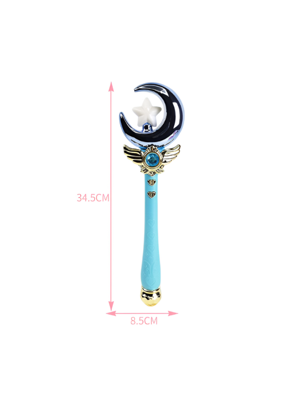 Blue Magical Girl Crescent Moon Wand | Cosplay Prop & Toy NX12487