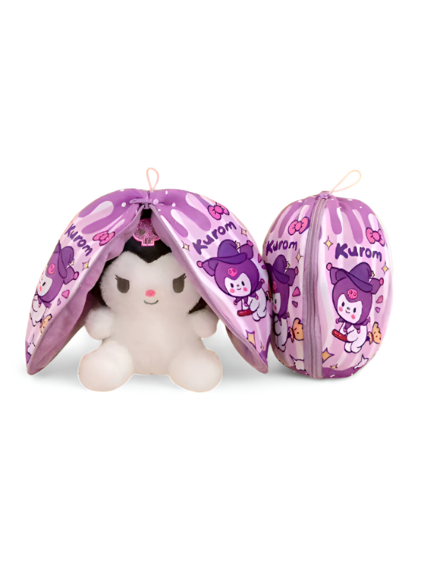 Kawaii Kuromi Bunny Plush - Purple Stuffed Soft Plush Toy with Skull For Kids LMI15153