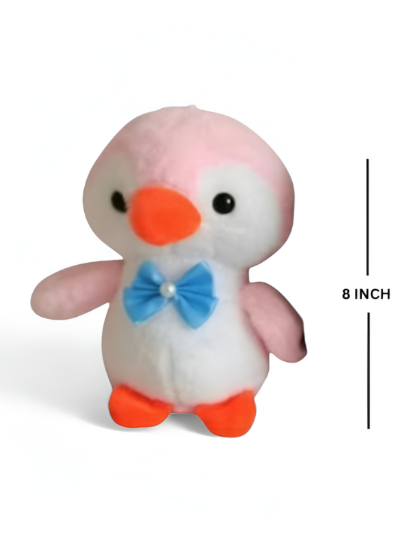 Pink - 8" Penguin Plush Toy with Bowknot - Super Soft Toy Cuddle Buddy LMI12218
