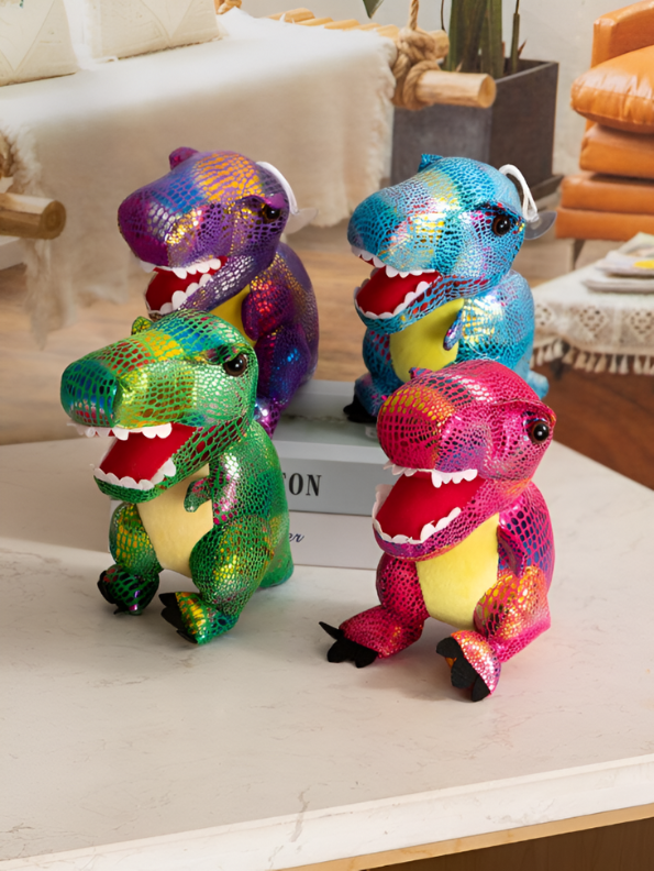 Green - Super Soft Toy Rainbow T-Rex Stuffed Animal - Huggable & Colorful Dinosaur Plushie Toy LMI11902