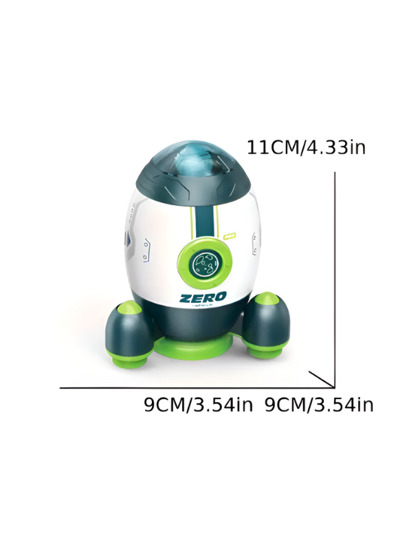 "ZERO" Space Capsule Building Kit | White & Green Rocket Pod Model Toy LMI12604