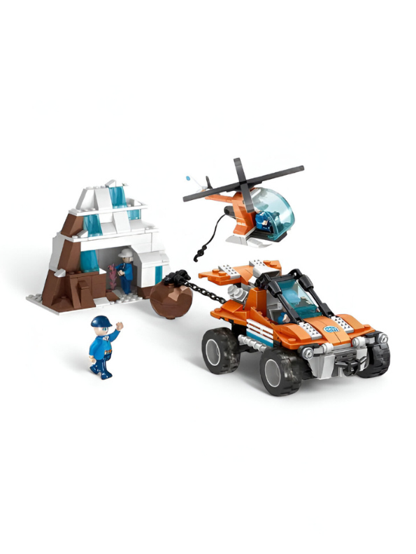 378 PCS Arctic Expedition Building Set with ATV and Rescue Helicopter – Polar Adventure Construction Toy for Kids TV5083