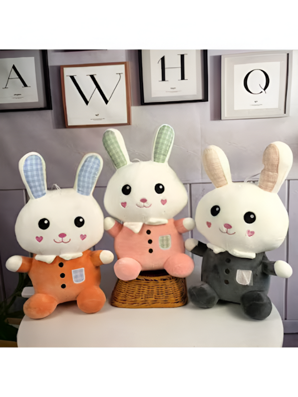 Orange - Fluffy Bunny Plush Toy for Kids | Adorable Soft Toy Cuddly Stuffed Rabbit LMI9548