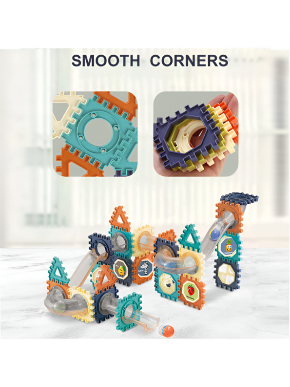 Marble Run Blocks Track Building Block Set - 110 PCS STEM Science Toy LEGO Set - Educational Ball Maze for Kids TV2119