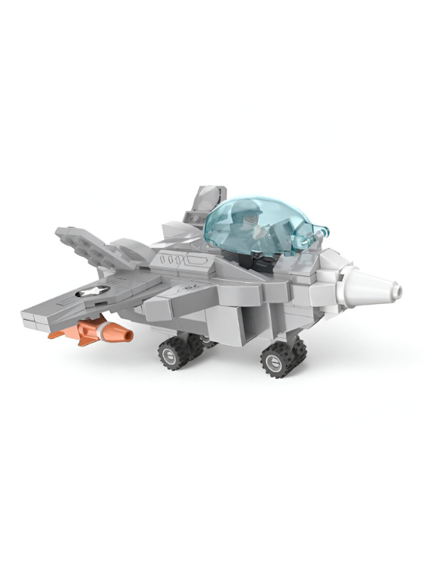 COGO Fire Fang Series 7917 – Aerial Military Fighter Jet Building Blocks Toy (265 Pieces) with Soldier Pilot Model, Suitable for Kids 6+ TV5835