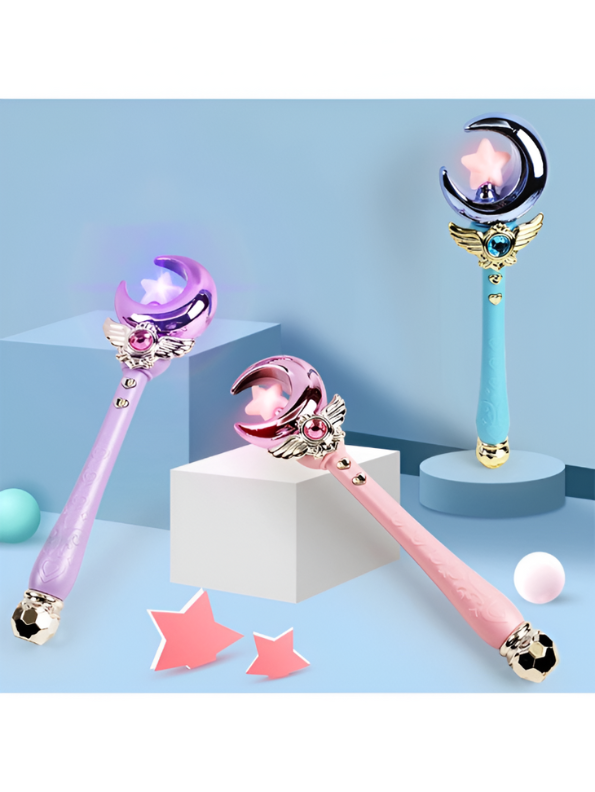Purple Crescent Moon & Star Magic Wand | Cosplay & Dress-Up Toy NX12487