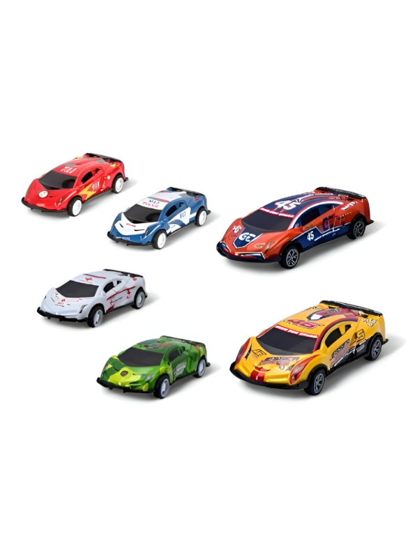 Die-Cast Racing Car and Airplane Model Set for Boys | 10+ Piece Toy Vehicle Playset with Road Signs & Accessories LMI15698