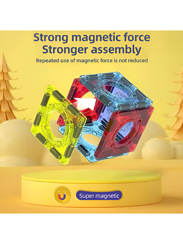 Magic Magnetic Blocks Marble Run Building Block Set - 109 PCS Ferris Wheel & MUSIC TOY LEGO Set - STEM Educational Toy TV1137