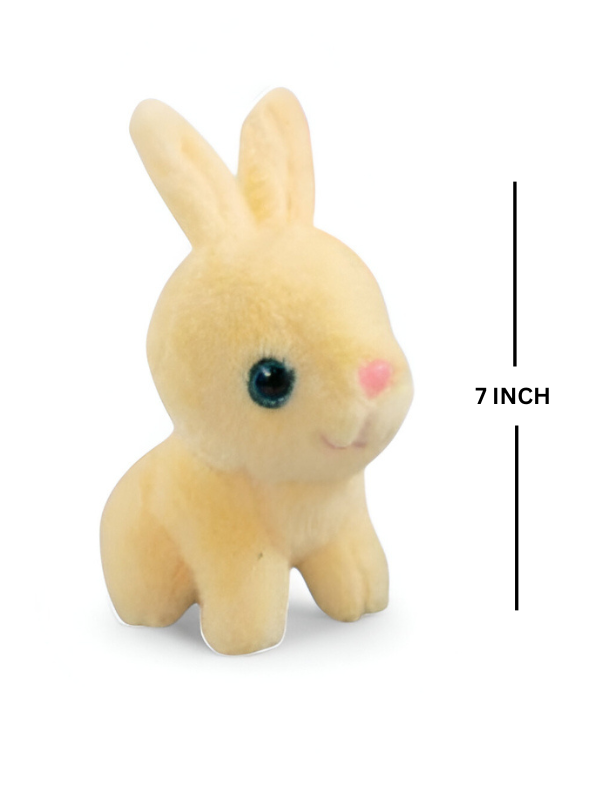 Fluffy Cream Rabbit Soft Toy - 7 Inch Plush Bunny for Kids & Babies LMI11924