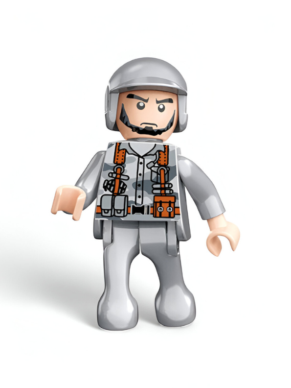 COGO-Compatible LEGO Set | Aerial Military Fighter: Fiery Thunderbolt | 260 PCS Building Blocks TV5028