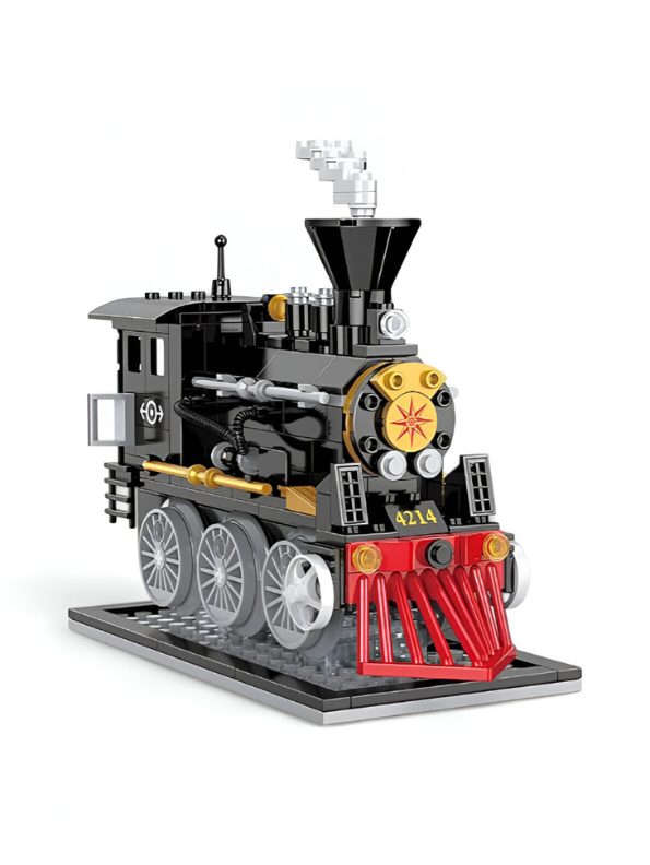 Classic Retro Steam Train LEGO Set | 238 PCS Vintage Locomotive Building Blocks Kit for Kids Ages 6+  TV4747