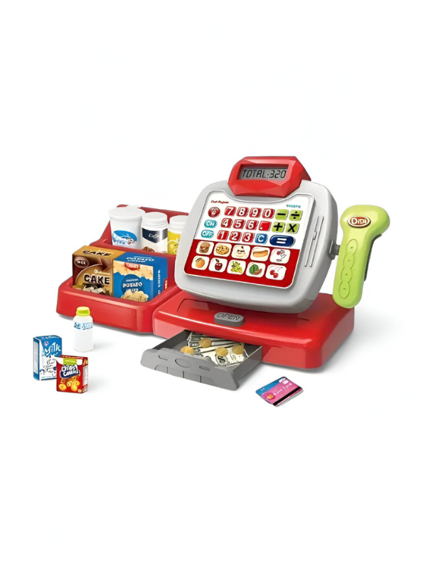 Kids Supermarket Intelligent Store Playset | Toy Cash Register with Working Scanner & Groceries LMI15602