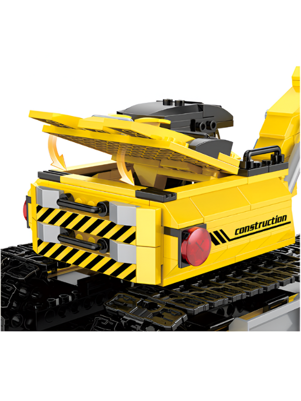 Heavy-Duty Excavator Building Blocks - 367+ PCS COGO TOWN Construction Vehicle LEGO Set - 2-in-1 Model with Figures TV5086