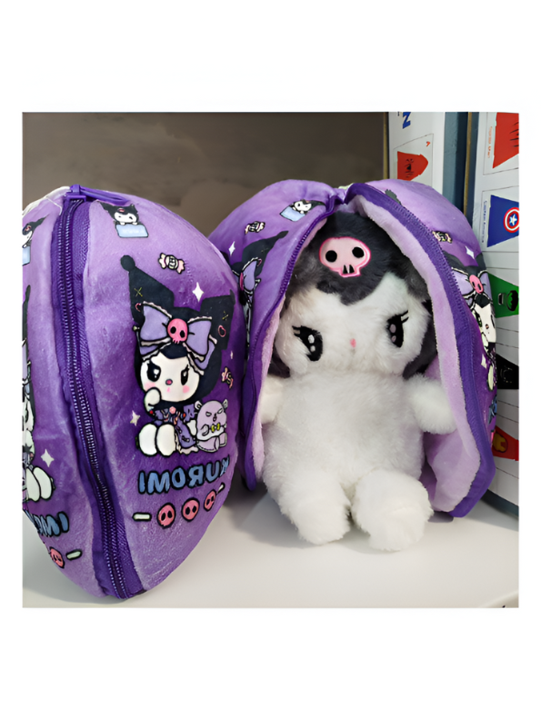 Kawaii Kuromi Bunny Plush - Purple Stuffed Soft Plush Toy with Skull For Kids LMI15153