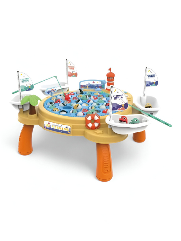 Electric Fishing Game Table with Legs, Rotating Board & Music for Kids Ages 3+ NX15668
