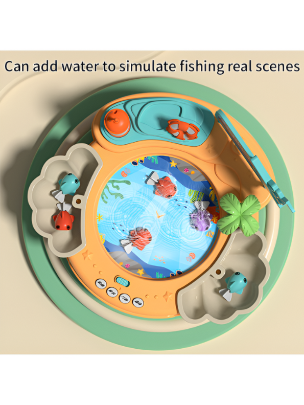 Electric Rotating Fishing Game Toy Set for Kids 3+ - Educational Music Fishing Hero NX15669