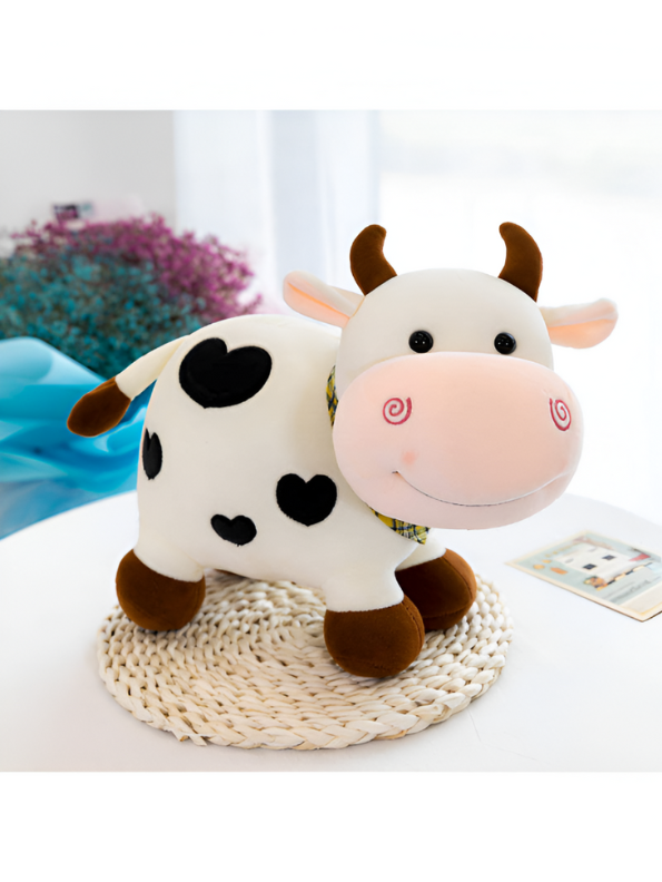 8-inch Spotted Cow Plush Toy | Adorable & Huggable Stuffed Animal Soft Plush Toy LMI11373