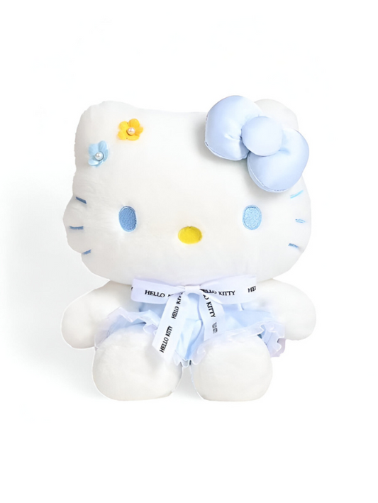 Hello Kitty Plush Toy 10 Inch – Cute Soft Doll with Blue Dress & Bow LMI15433.
