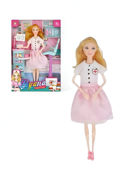 Loyana The Dentist Doll (11-Inch) | Pink & White Uniform Career Fashion Doll for Kids 3+ LMI14801