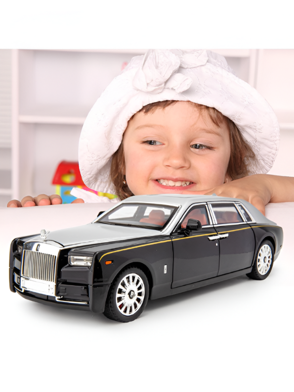 Rolls-Royce Phantom Diecast Model Car 1:18 Scale | Luxury Sedan Toy with Lights & Sound LMI15603