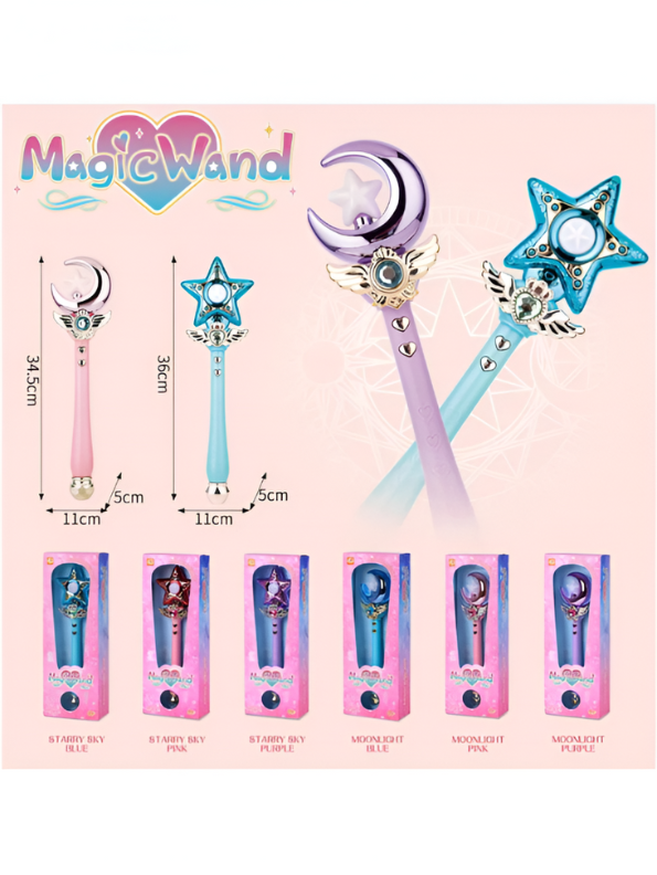 Purple Crescent Moon & Star Magic Wand | Cosplay & Dress-Up Toy NX12487
