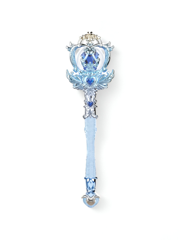 Magical Light-Up Princess Wand Toy - Blue Fairy Scepter with Crown Design NX15713