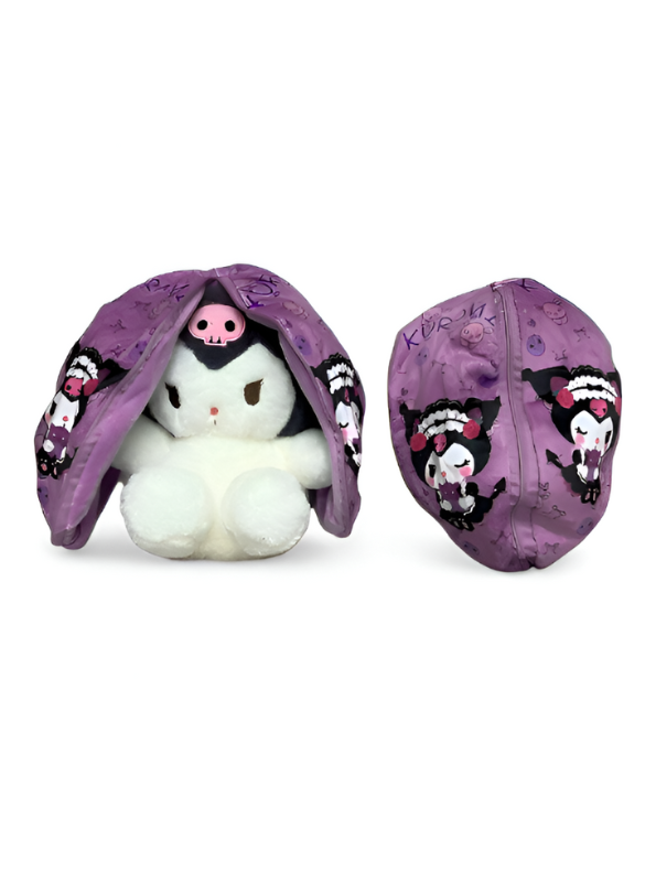 Kawaii Kuromi Bunny Plush - Purple Stuffed Soft Plush Toy with Skull For Kids LMI15153