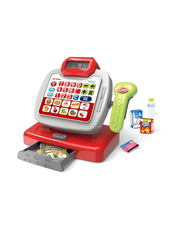 Kids Supermarket Intelligent Store Playset | Toy Cash Register with Working Scanner & Groceries LMI15602