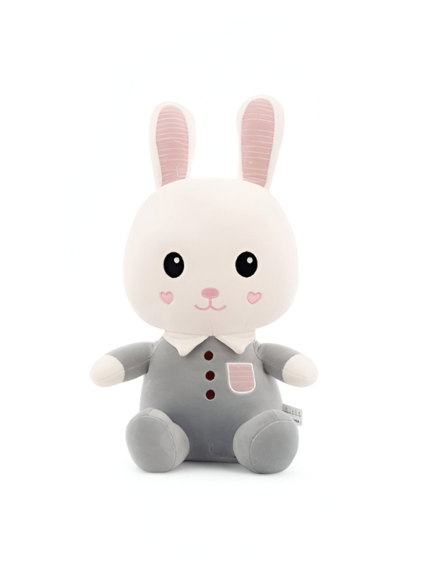Grey - Fluffy Bunny Plush Toy for Kids | Adorable Soft Toy Cuddly Stuffed Rabbit LMI9548