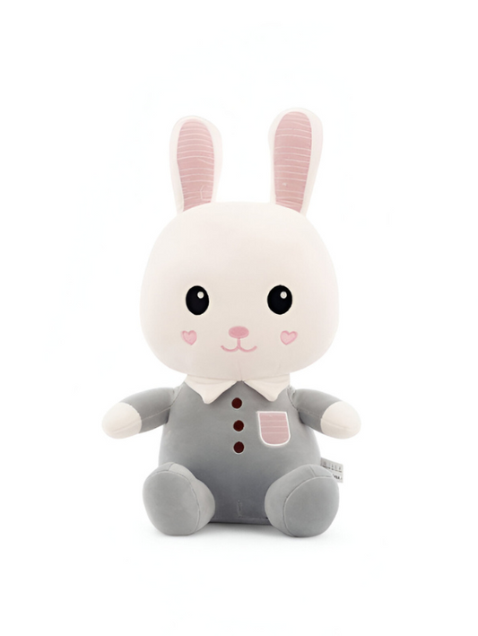 Grey - Fluffy Bunny Plush Toy for Kids | Adorable Soft Toy Cuddly Stuffed Rabbit LMI9548